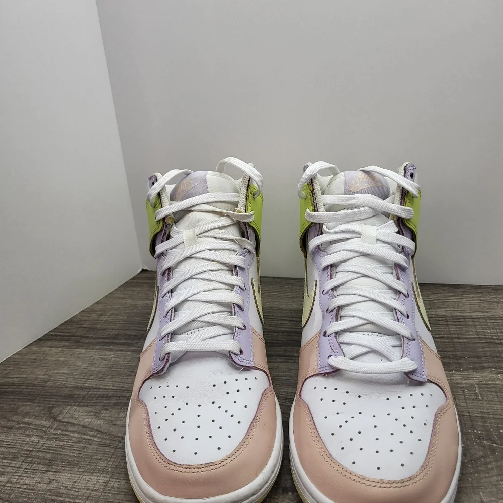 Nike Dunk High Lemon Twist Shoes Women’s 9.5 Yellow White Peach DD1869-108